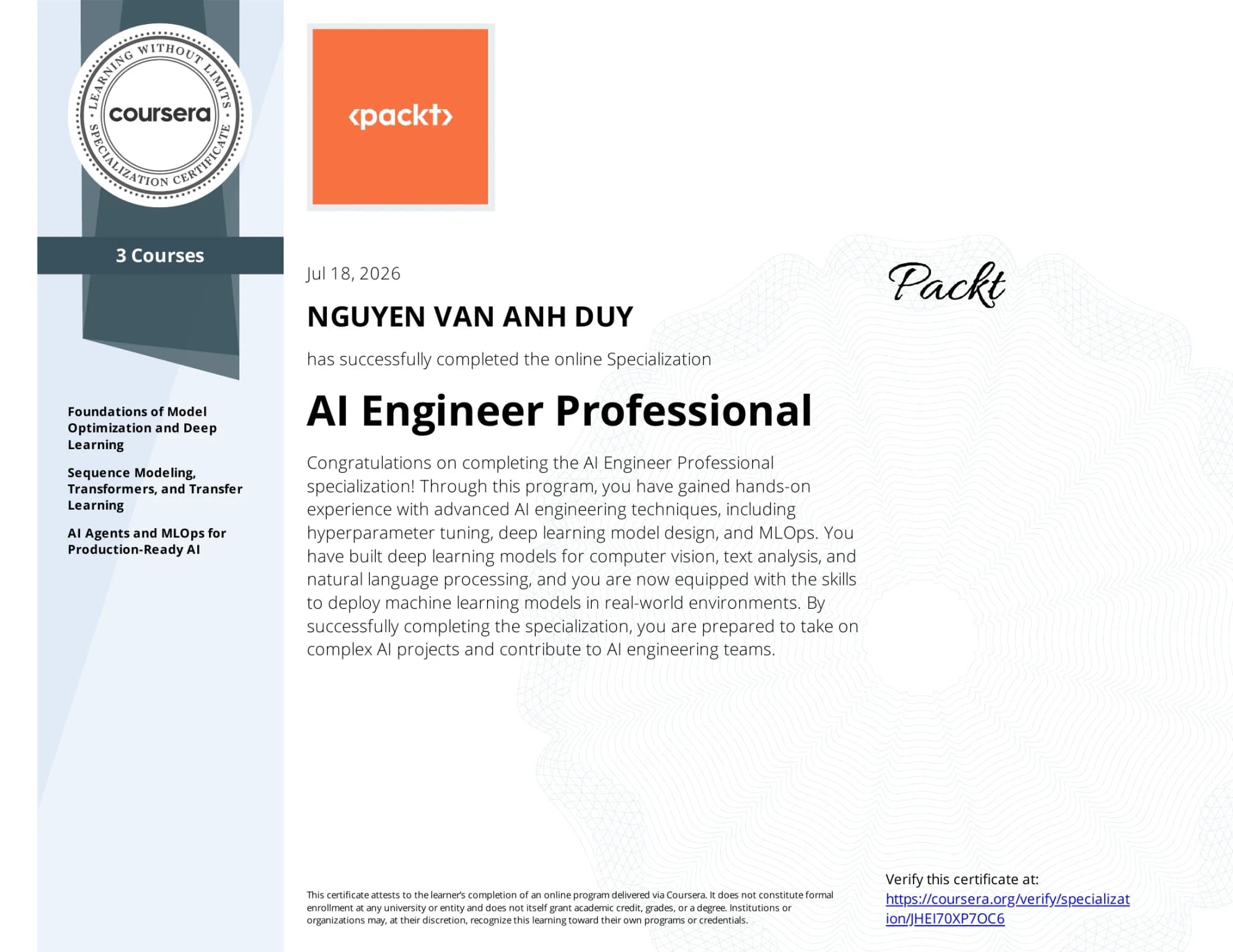 AI Engineer Professional