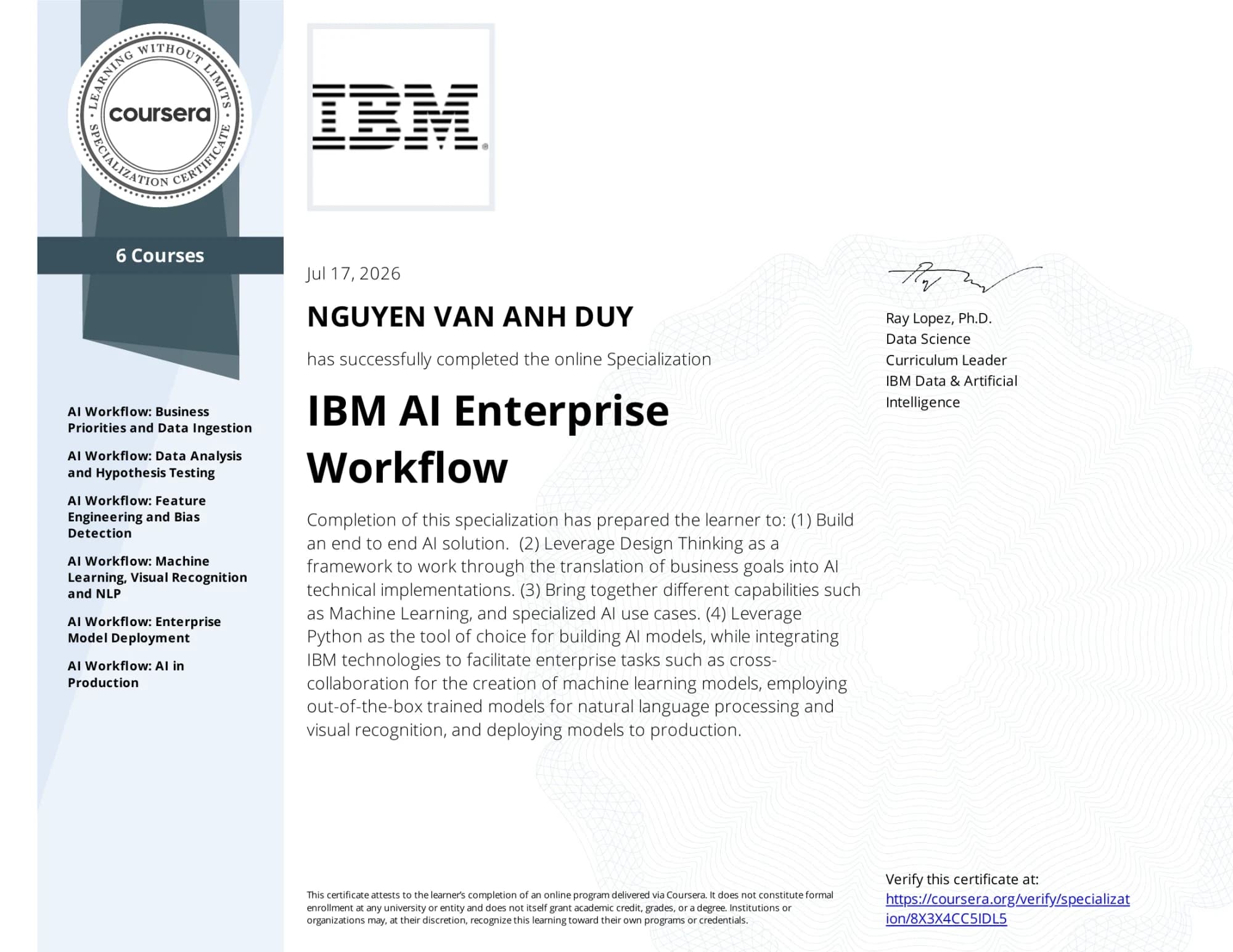 IBM AI Enterprise Workflow