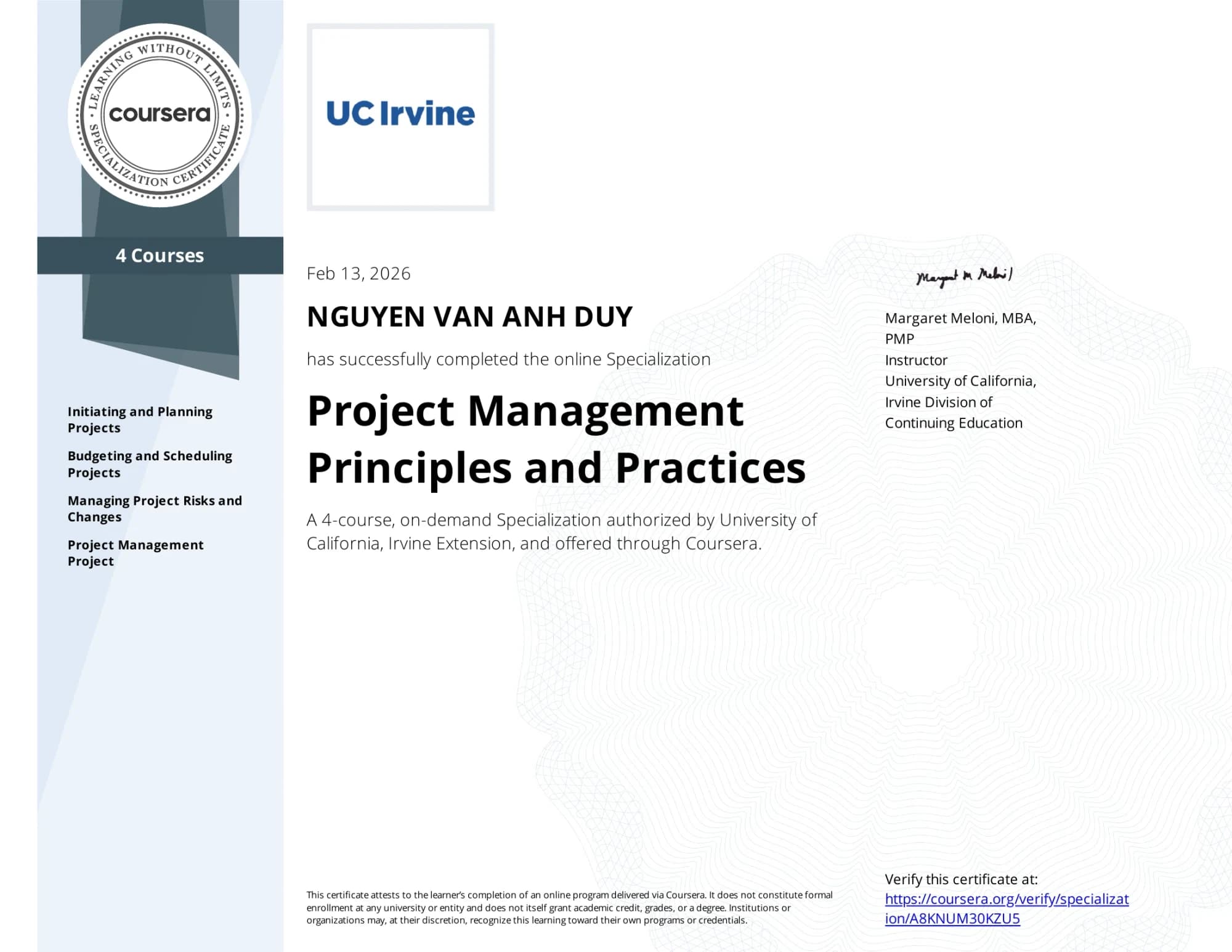 Project Management Principles and Practices
